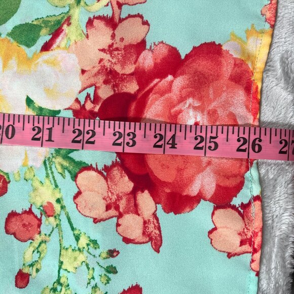 Valerie Stevens Tunic Womens XL Floral Sea Foam Green Prairie Boho Fairy Cottage - Picture 4 of 7